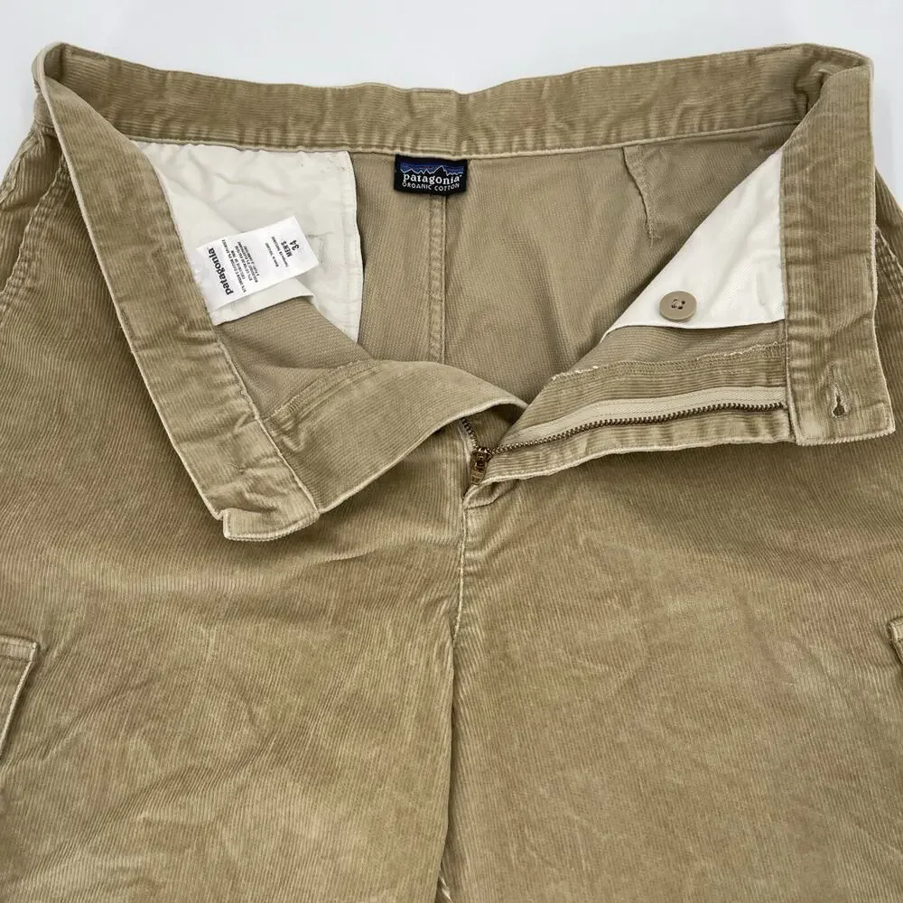 Patagonia Corduroy Cargo Shorts Mens 34 Beige‎ Style 57640